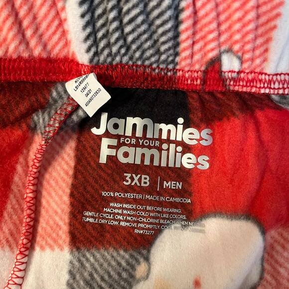 Jammies for your Families Men's Christmas Pajama's in Red Size 3XB - Picture 8 of 8